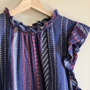 Lucky Brand ruffle textured top